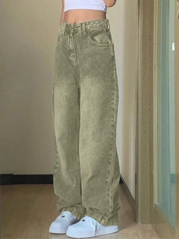EMMIOL Denim Jeans for Women Wide Leg Jeans Low Waist Baggy Jeans for Women Loose Boyfriends Jeans Denim Pants Y2K 90S