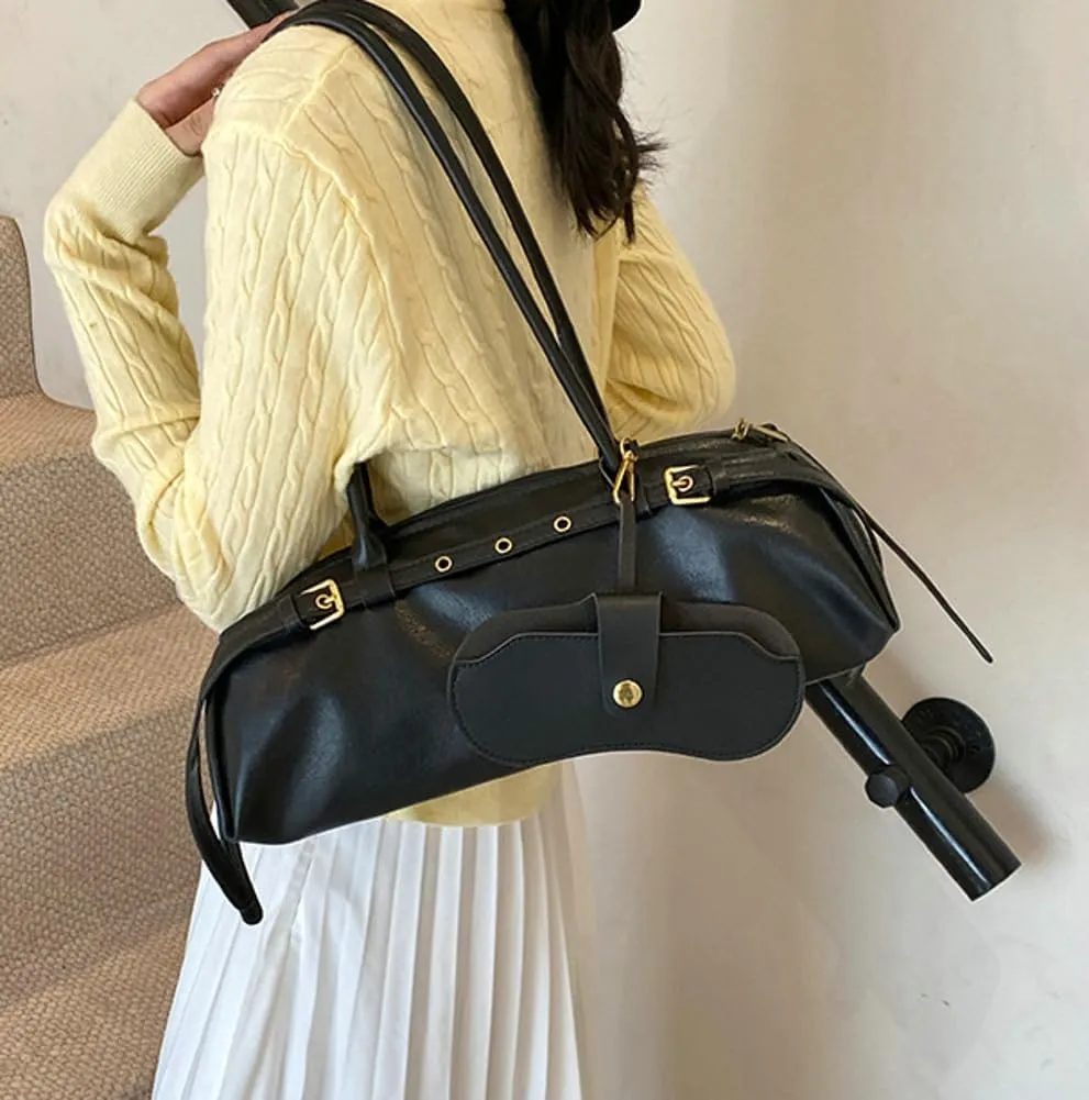 Epsion Shoulder Bag for Women Large Shoulder Bag Slouchy Bag Retro Brown Tote Purse with Zipper Closure Work Travel 2025