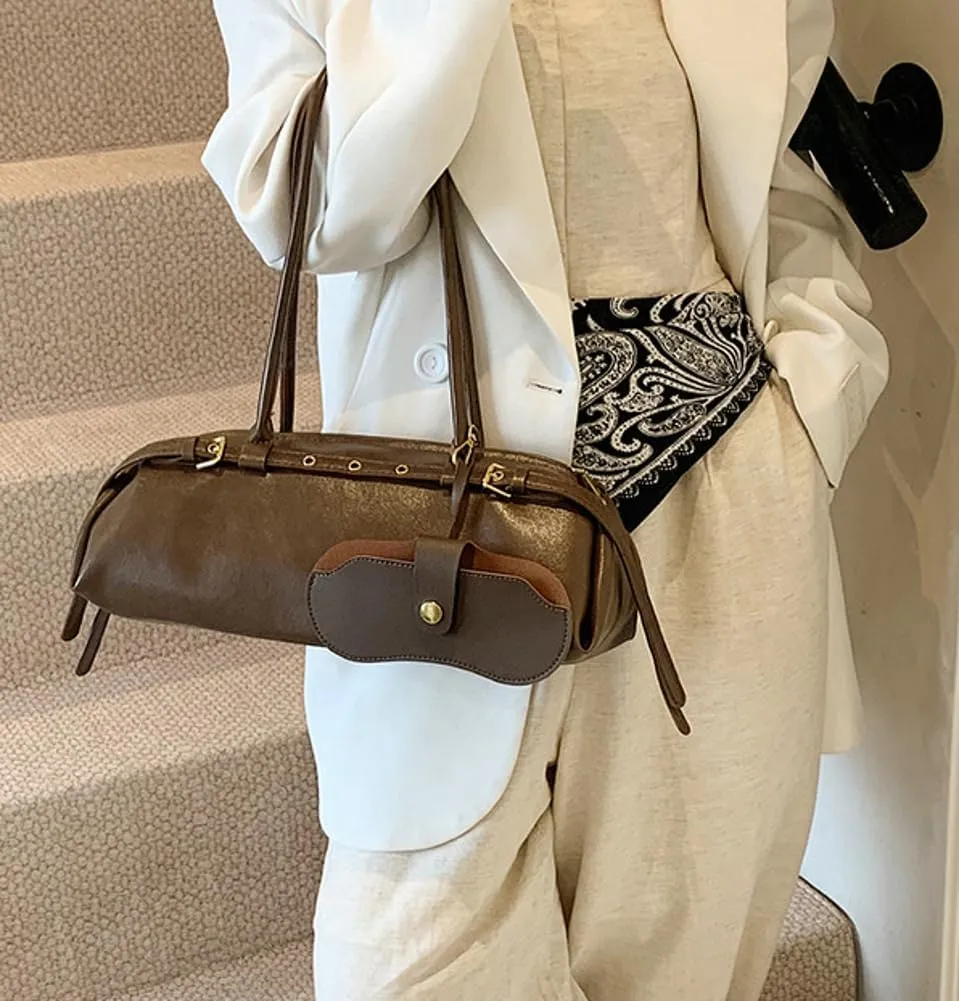 Epsion Shoulder Bag for Women Large Shoulder Bag Slouchy Bag Retro Brown Tote Purse with Zipper Closure Work Travel 2025