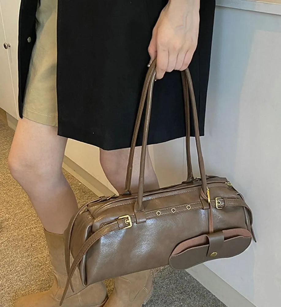 Epsion Shoulder Bag for Women Large Shoulder Bag Slouchy Bag Retro Brown Tote Purse with Zipper Closure Work Travel 2025