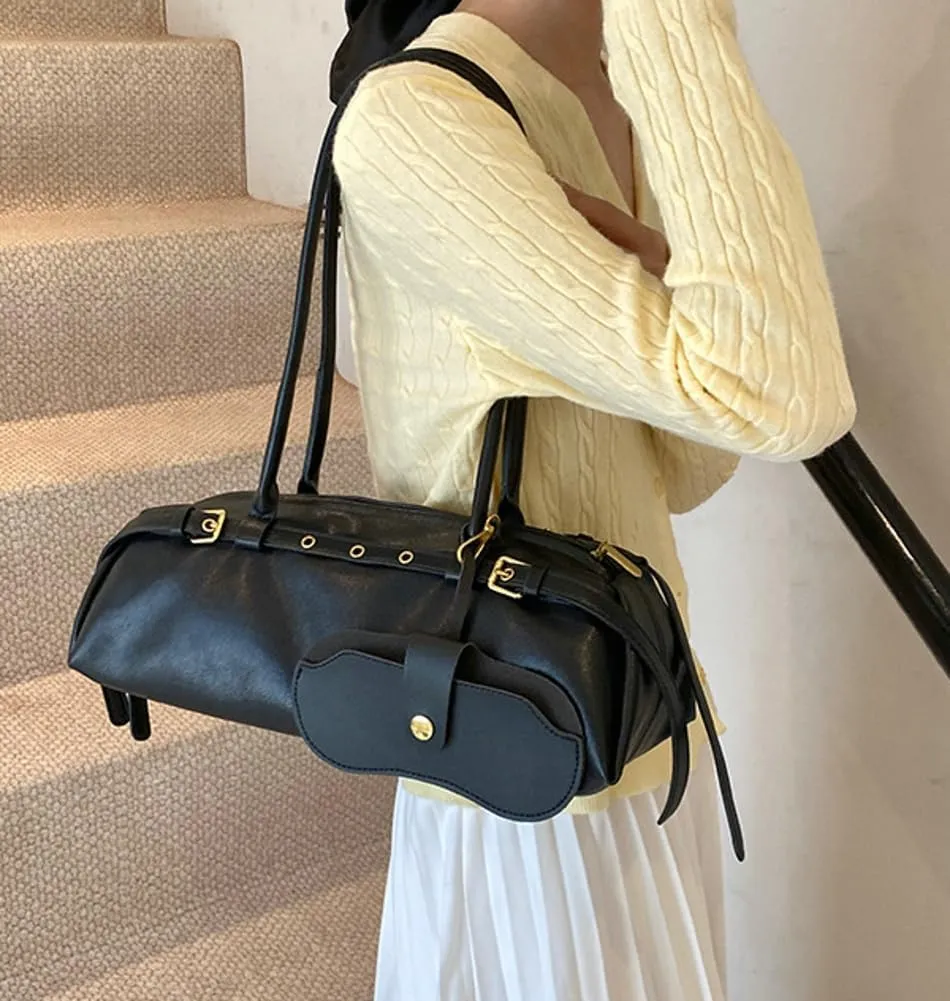 Epsion Shoulder Bag for Women Large Shoulder Bag Slouchy Bag Retro Brown Tote Purse with Zipper Closure Work Travel 2025
