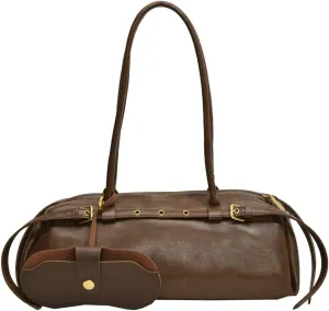 Epsion Shoulder Bag for Women Large Shoulder Bag Slouchy Bag Retro Brown Tote Purse with Zipper Closure Work Travel 2025