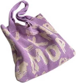 Fashion Knitted Shoulder Bag Elegant Bag Casual Large Capacity Handbag Women Purse Breathable and Comfortable