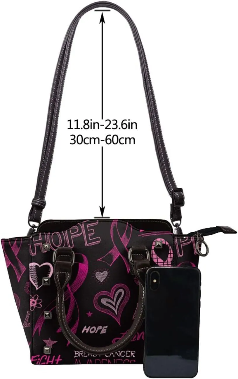 Fashion Rivet Handbag for Women Crossbody Purse Studded PU Leather Handle Bag