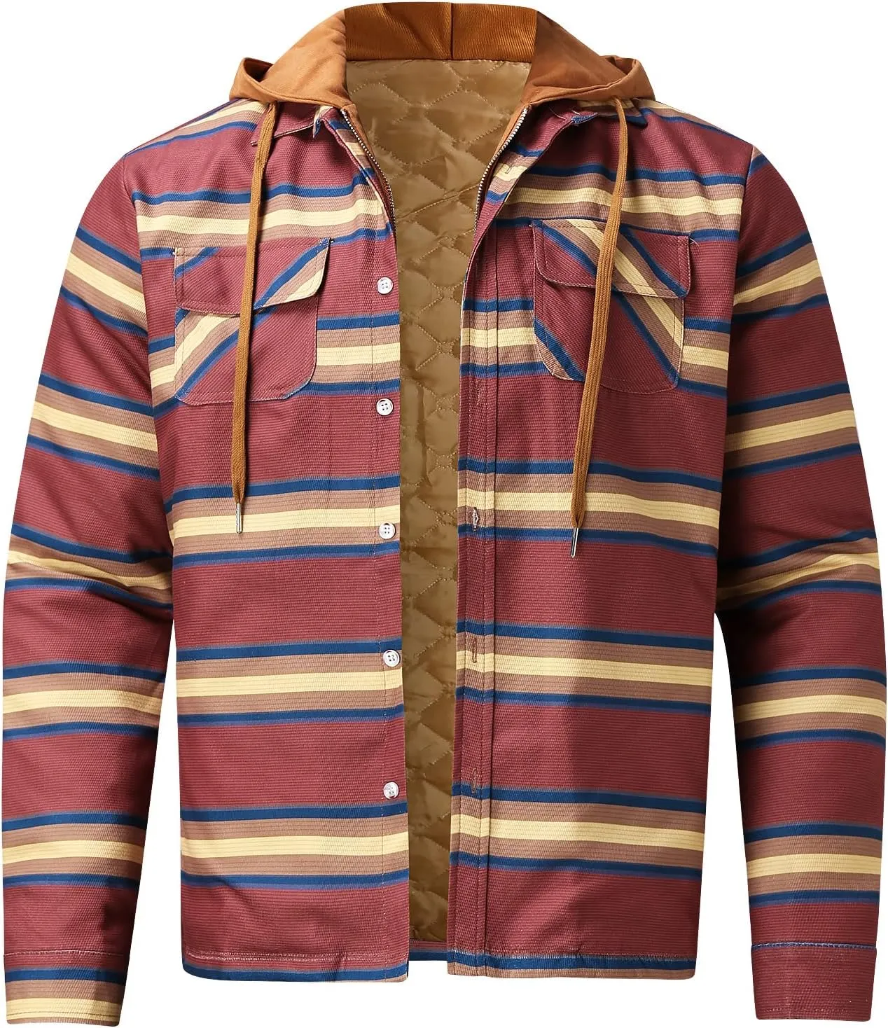 Flannel Jackets for Men Men's Button Down Regular Fit Long Sleeve Plaid Flannel Casual Shirts Men's Cotton Flannel Shirt