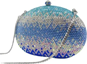 Flat Bottom Full Rhinestone Color-changing Rhinestone Hand Bag Studded With Rhinestone Dinner Bag