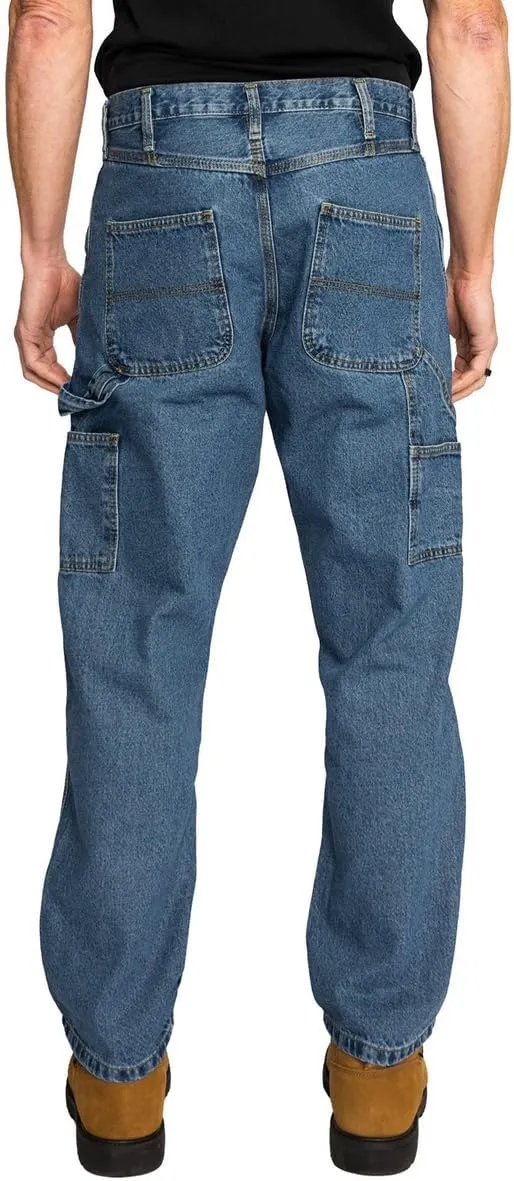 FULL BLUE Carpenter Denim Jeans, Relaxed Fit, Utility Pocket & Hammer Loop