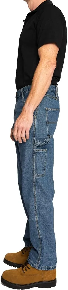 FULL BLUE Carpenter Denim Jeans, Relaxed Fit, Utility Pocket & Hammer Loop