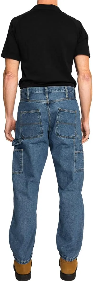 FULL BLUE Carpenter Denim Jeans, Relaxed Fit, Utility Pocket & Hammer Loop
