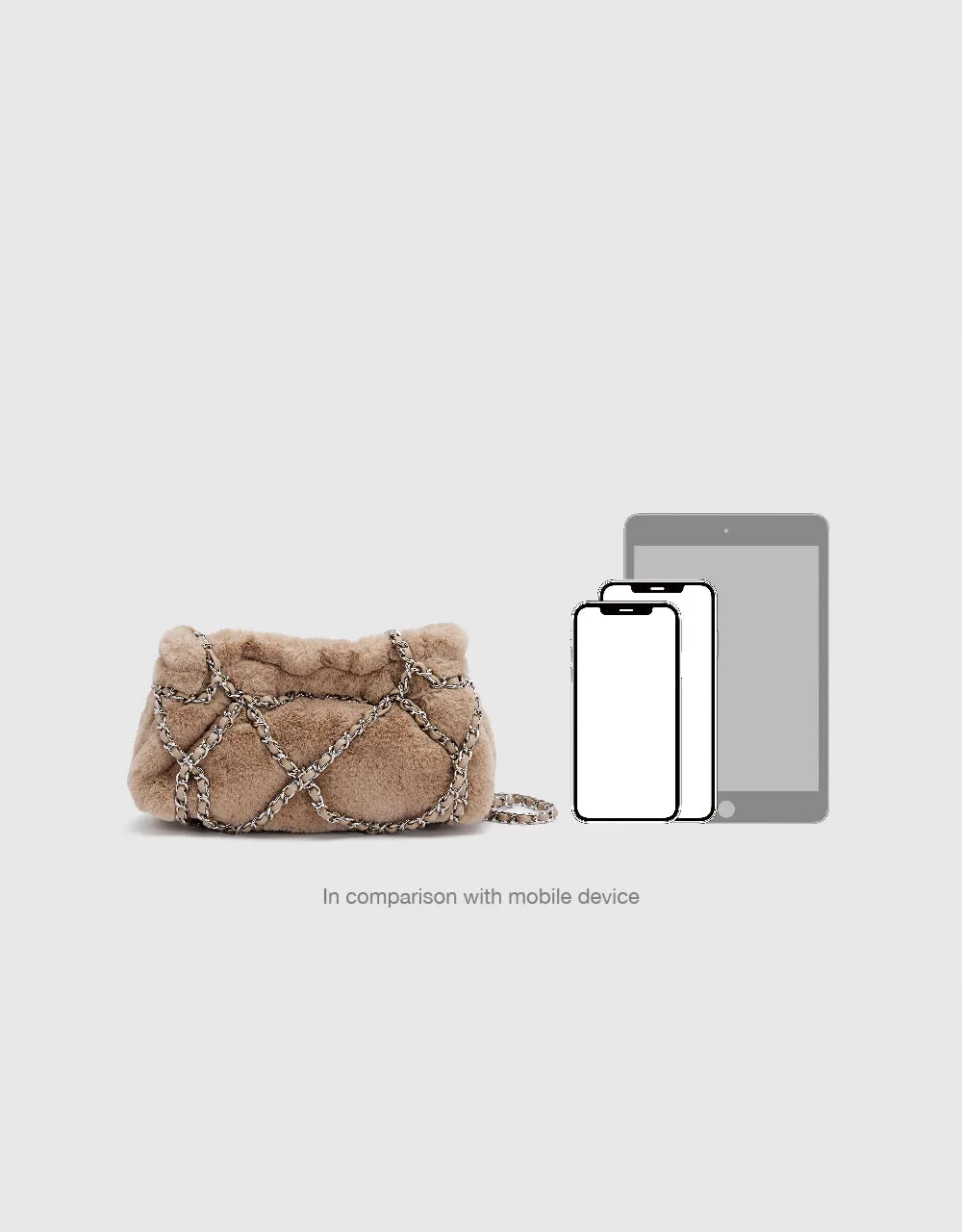 Furry Chained Shoulder Bag