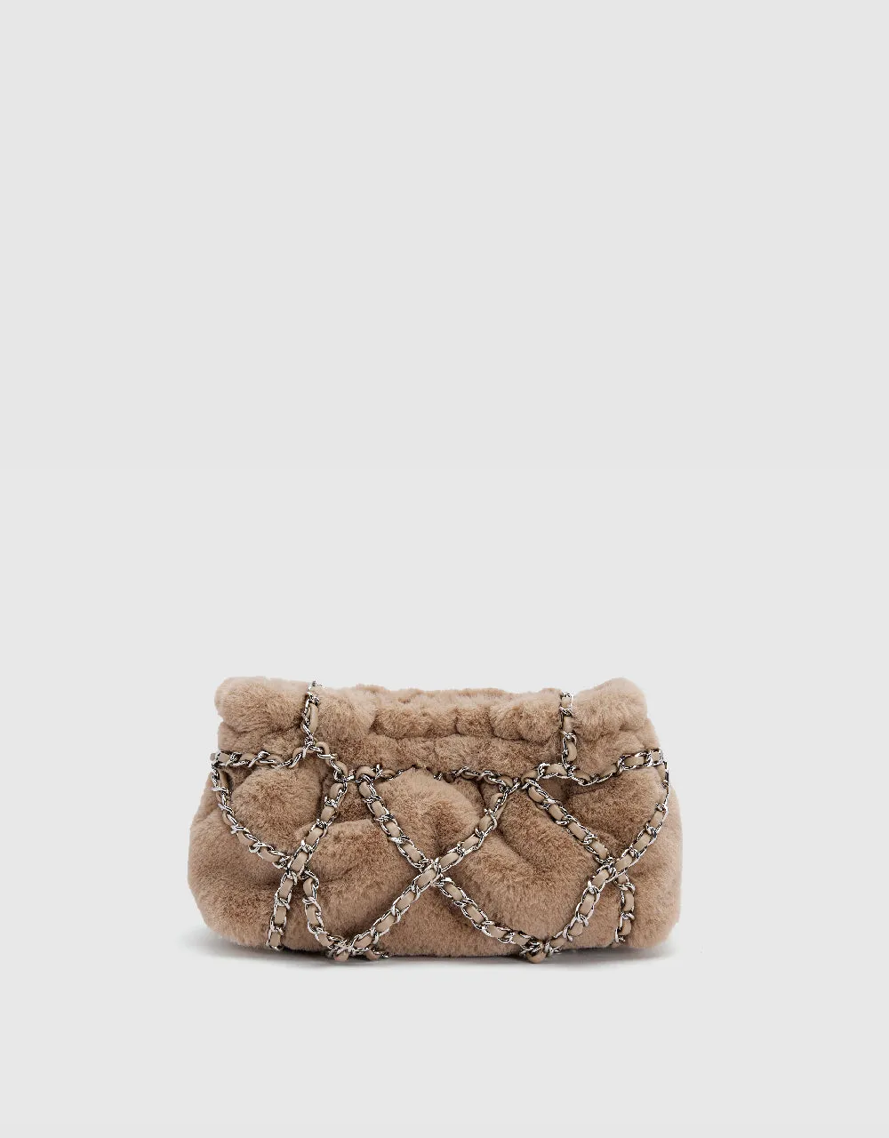 Furry Chained Shoulder Bag