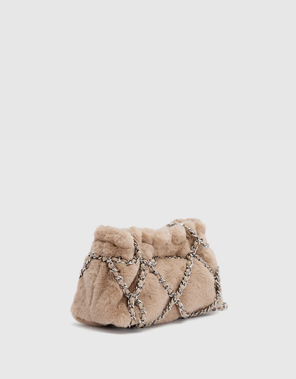 Furry Chained Shoulder Bag