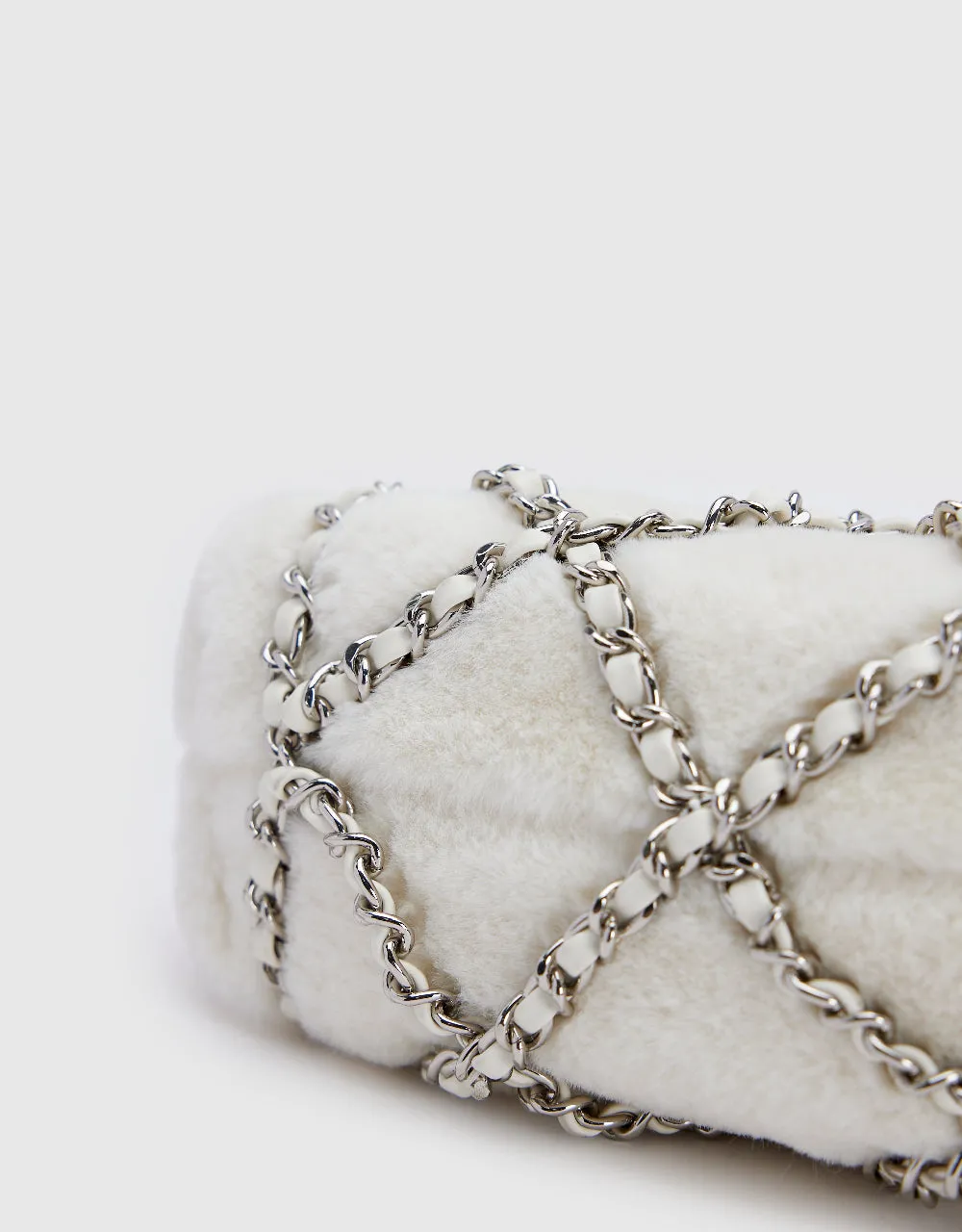 Furry Chained Shoulder Bag