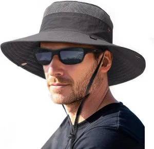 FURTALK Sun Hats for Men Women Fishing Hat UPF 80  Breathable Wide Brim Hiking Summer UV Protection Bucket Hats