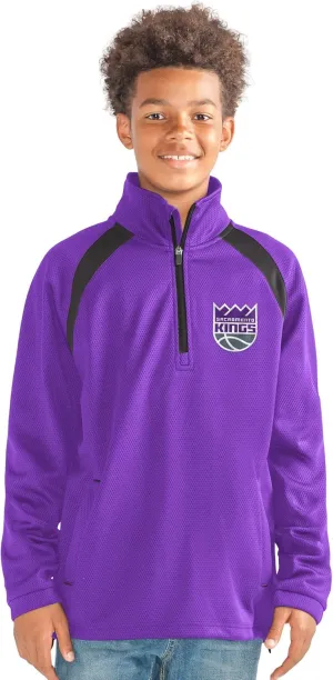 G-III Boys' High Impact Half Zip Pullover, Purple, Large