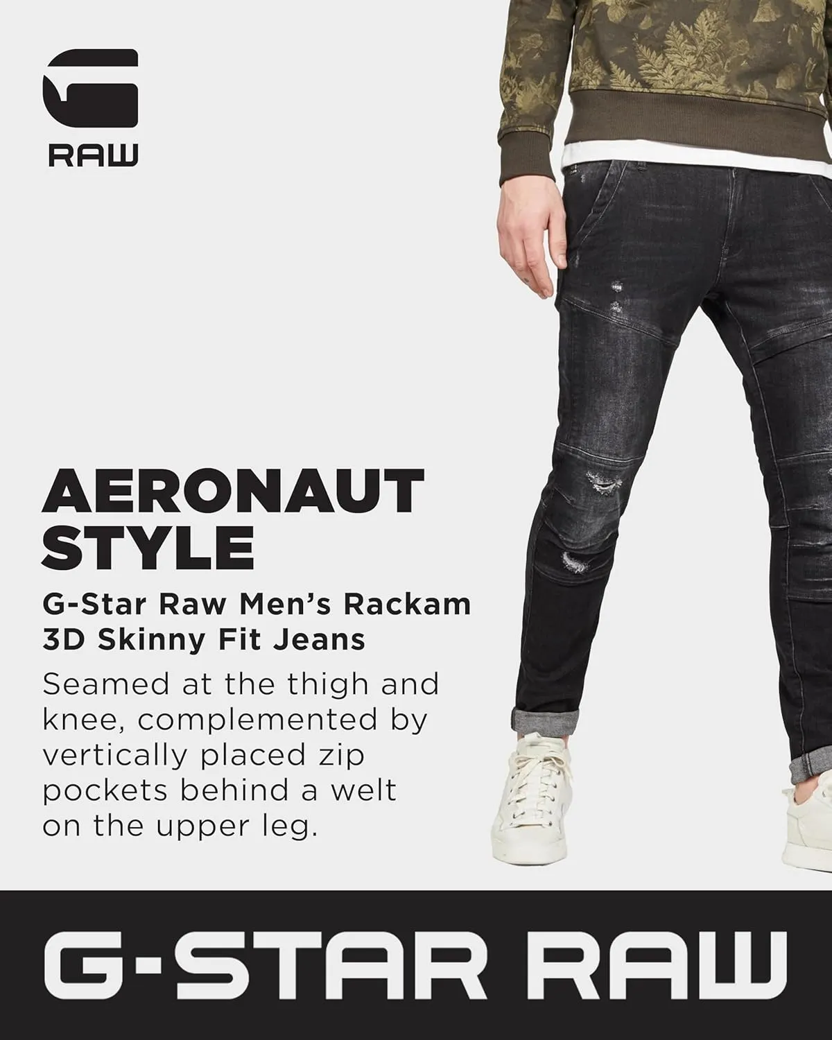 G-Star Raw Men's Rackam 3D Skinny Fit Jeans