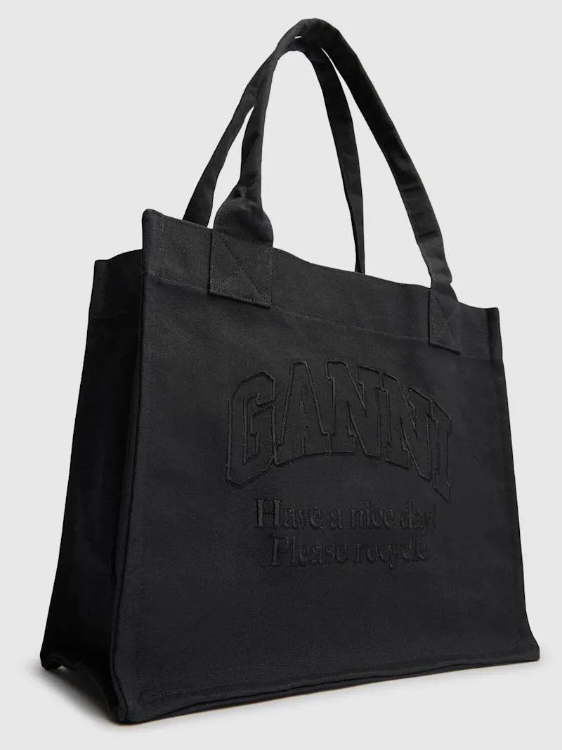 GANNI Canvas Tote Bag