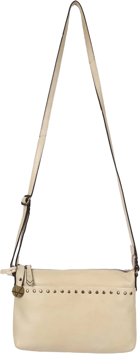 Genuine Italian Leather Boho Studded Crossbody Shoulder Bag - Stylish, Durable, & Perfect for Everyday Use for women