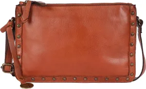 Genuine Italian Leather Boho Studded Crossbody Shoulder Bag - Stylish, Durable, & Perfect for Everyday Use for women