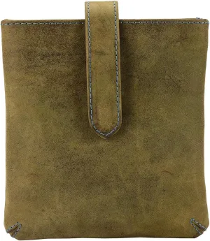 Genuine Leather Crossbody Bags for Women | Ladies Satchel Over The Shoulder Purse | Handmade Top Grain Women’s Cross Body Small Sling Bag (Green)