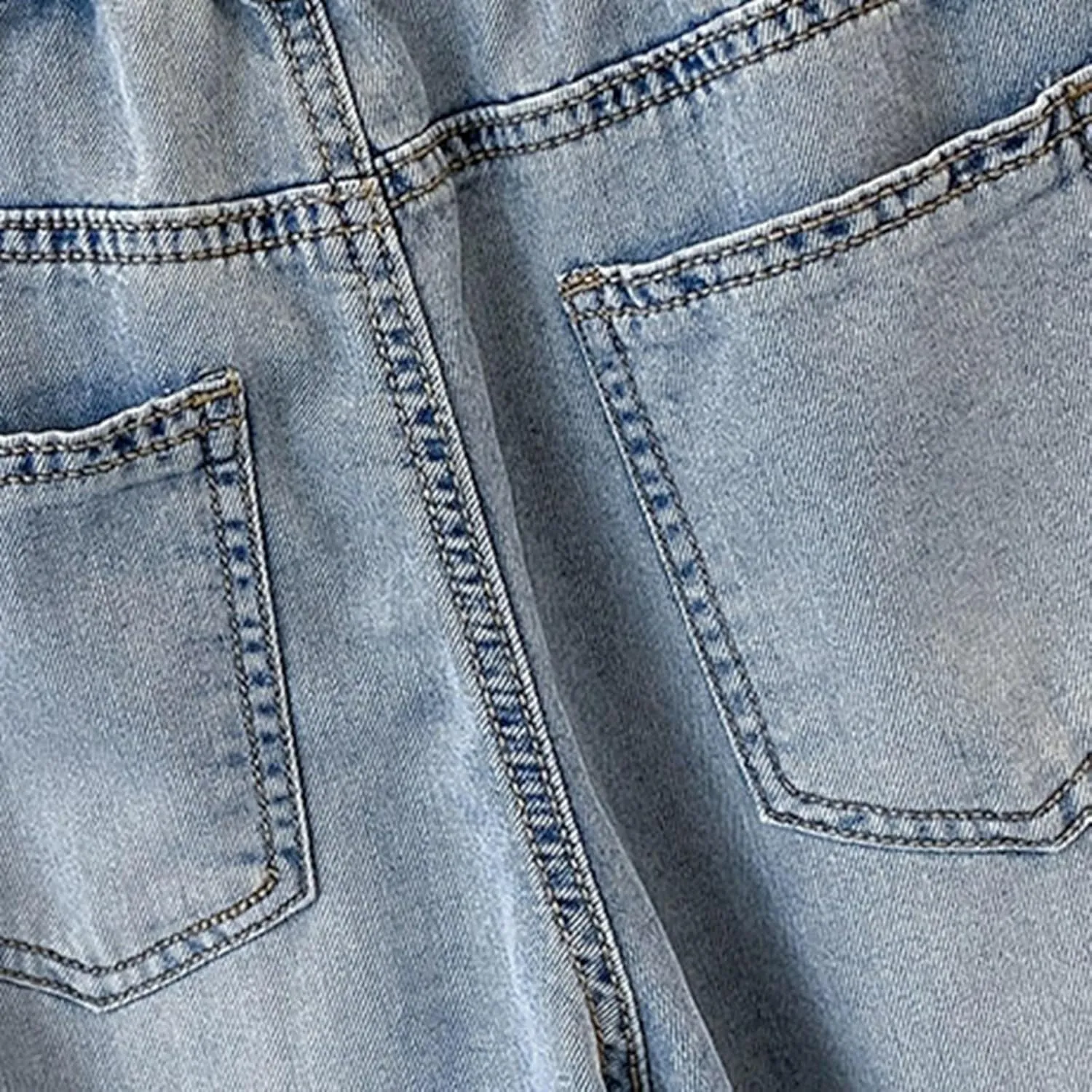 Girls Wide Leg Jeans Baggy Heart Embroidery Elastic High Waist Denim Pants Vintage Y2k Streetwear Aesthetic Teen Clothes 4-14