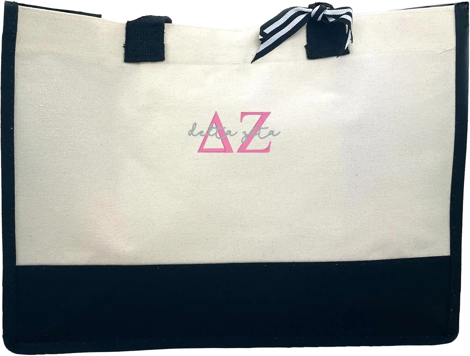 Go Greek Chic Embroidered Tote Bag