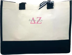 Go Greek Chic Embroidered Tote Bag