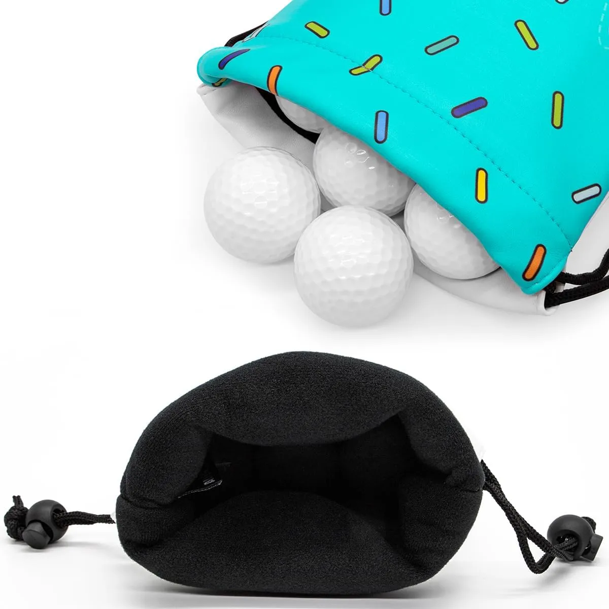 Golf Valuables Pouch - Leather Tee Pouch with Drawstring Closure, Portable Golf Accessories