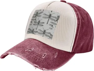 Greece Map Stylish Sports Hat in Denim,Adjustable, Breathable,for Daily Wear and Outdoor Activities