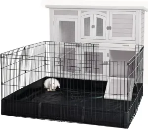 GUTINNEEN Rabbit Playpen Bunny Run Extension Pet Playpen Indoor Small Animal Playpen (Playpen Only)