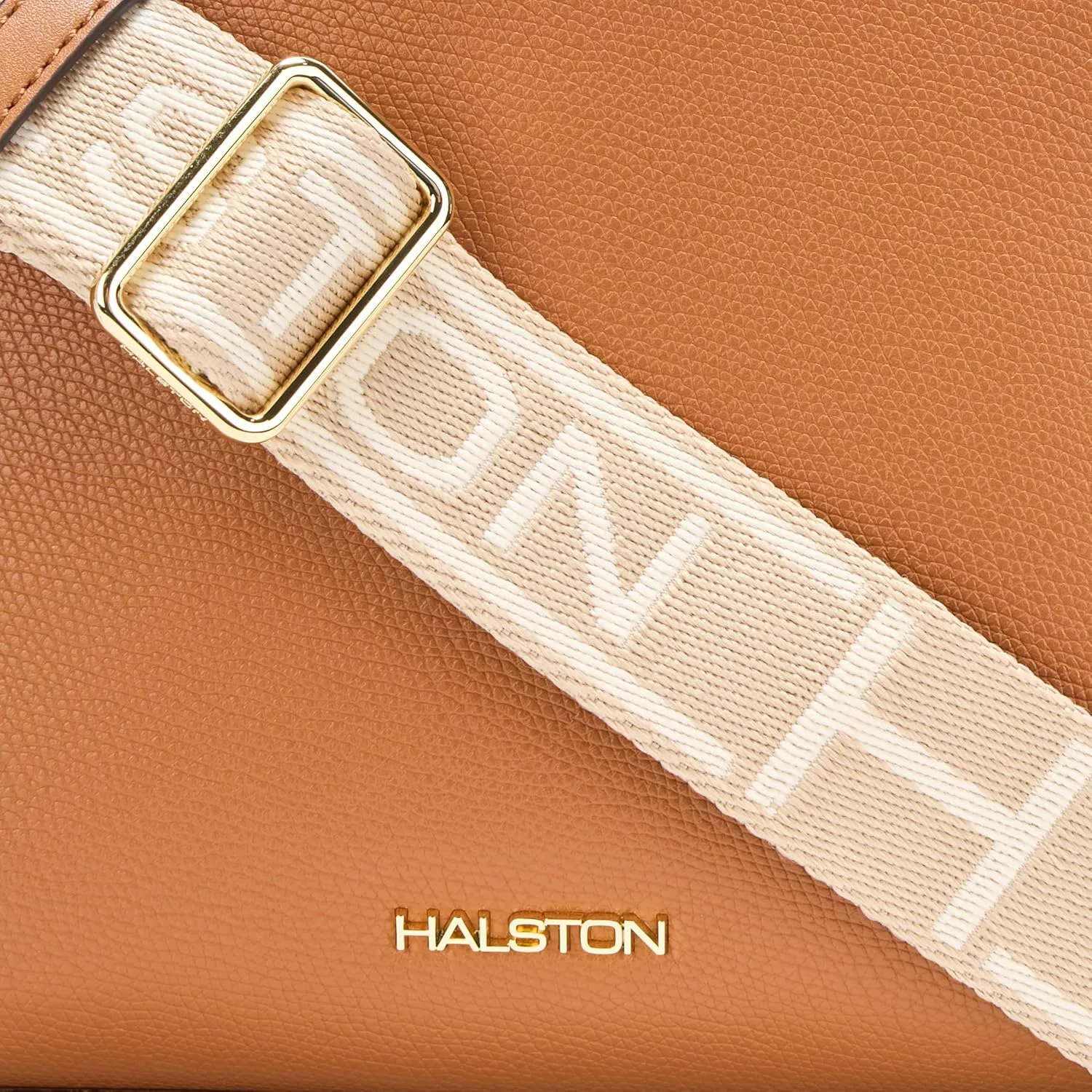 Halston Quincy Signature Logo Top Zip Crossbody