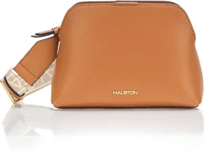 Halston Quincy Signature Logo Top Zip Crossbody