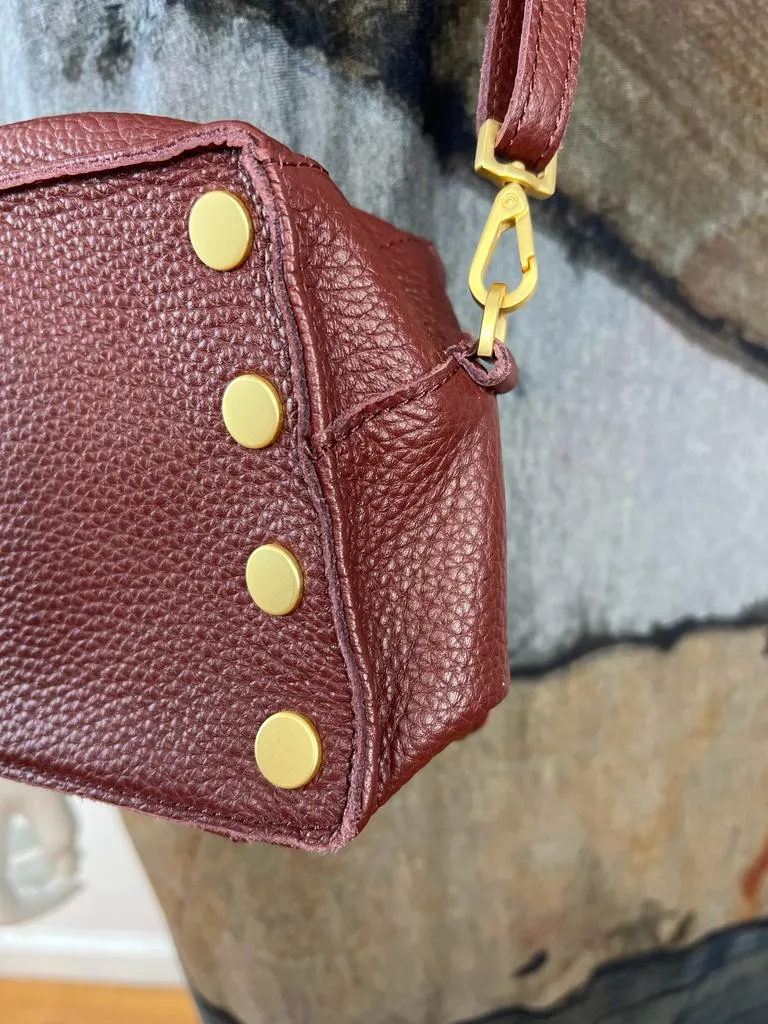 HAMMITT STUDDED LEATHER CROSSBODY BAG