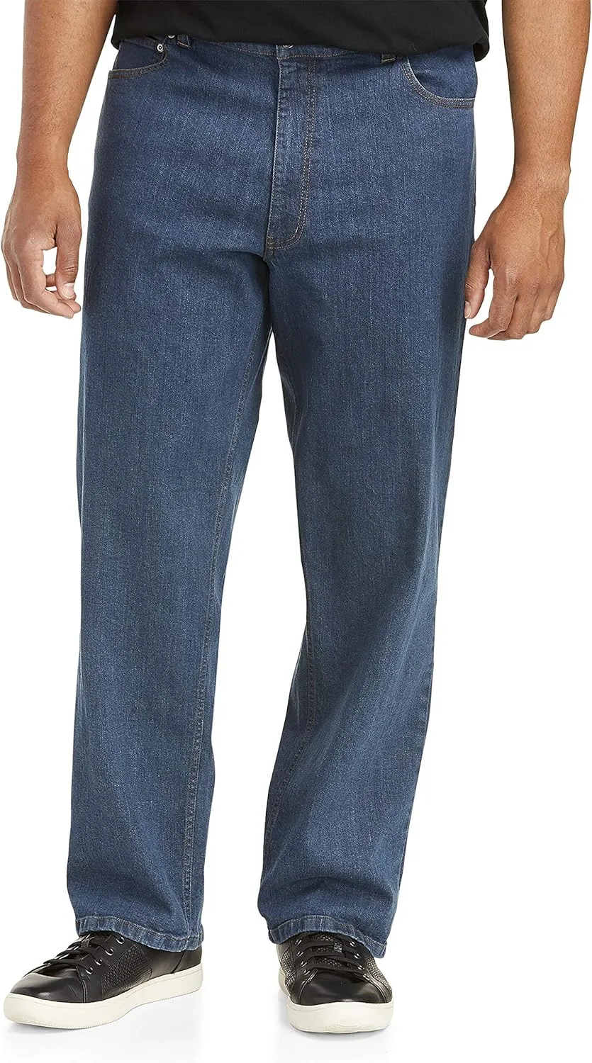 Harbor Bay by DXL Big and Tall Rugged Loose-Fit Jeans