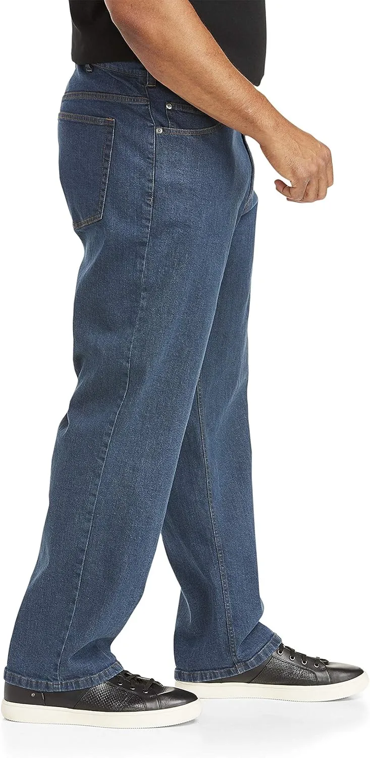 Harbor Bay by DXL Big and Tall Rugged Loose-Fit Jeans