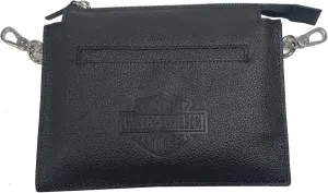 Harley-Davidson Women's Vixen Bar & Shield Leather Hip Bag w/Strap - Black