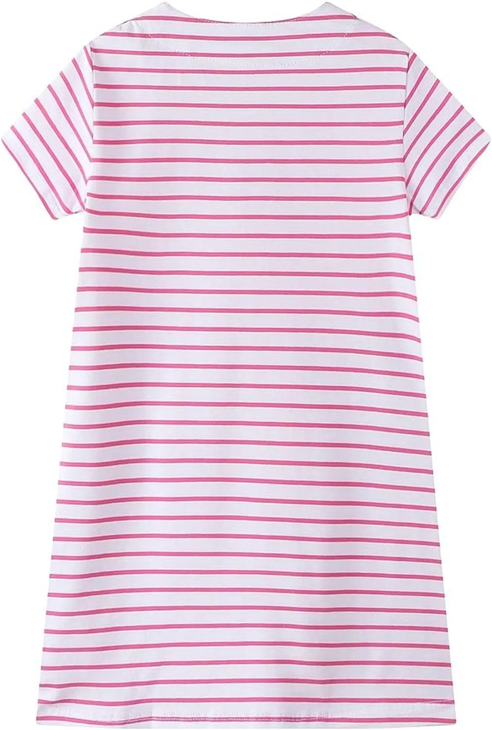 Hongshilian Toddler Girls Cotton Casual Dress Cartoon Print Short Sleeve Dress Girls Summer Sundress 2-7 Years