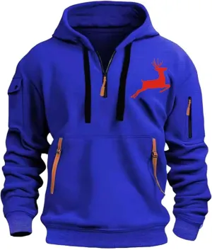 Hoodies for Men,Mens Hoodies Zip up Pullover Graphic Hoodie Loose Fit Ultra Soft Hooded Sweatshirt with Pockets