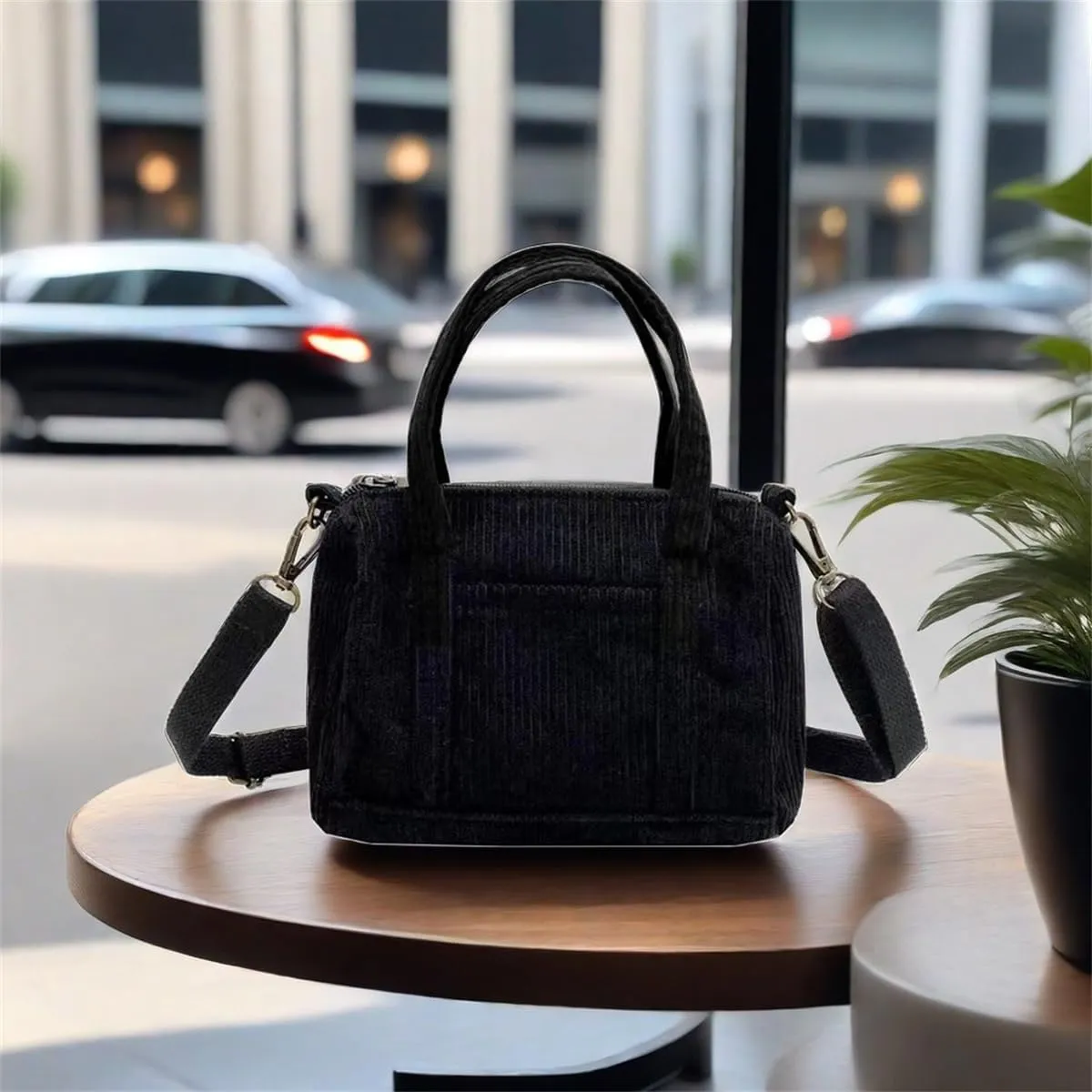 IAMUHI Mini Corduroy Crossbody Phone Purse Small Wallet Tote Bag Casual Shoulder Little Handbag for Women