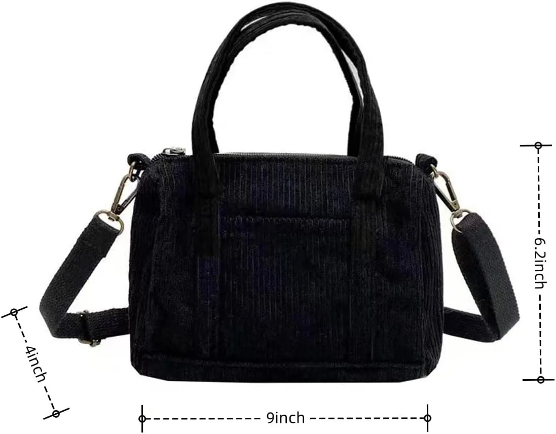 IAMUHI Mini Corduroy Crossbody Phone Purse Small Wallet Tote Bag Casual Shoulder Little Handbag for Women