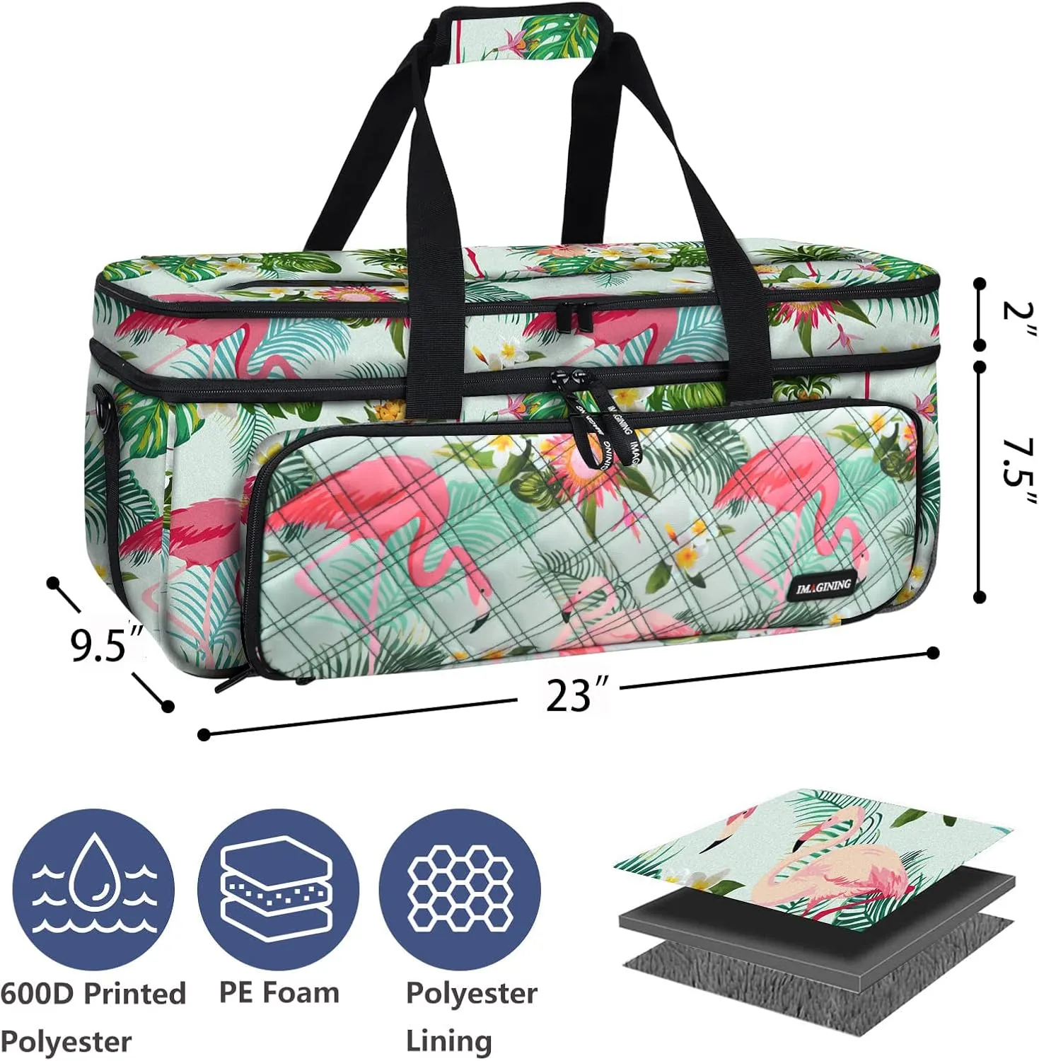 IMAGINING Cushion Carrying Case Bag Compatible with Cricut Maker/Maker 3, Cricut Explore Air 2/Explore 3, Cricut Organizer for Cricut Accessories