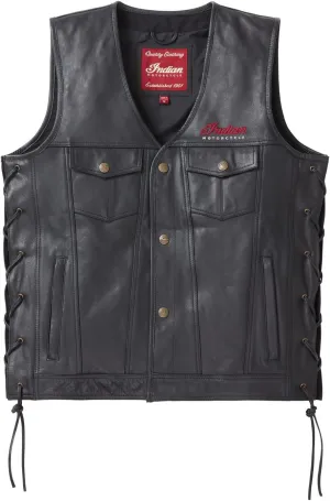 Indian Motorcycle Men's Western Vest, Black