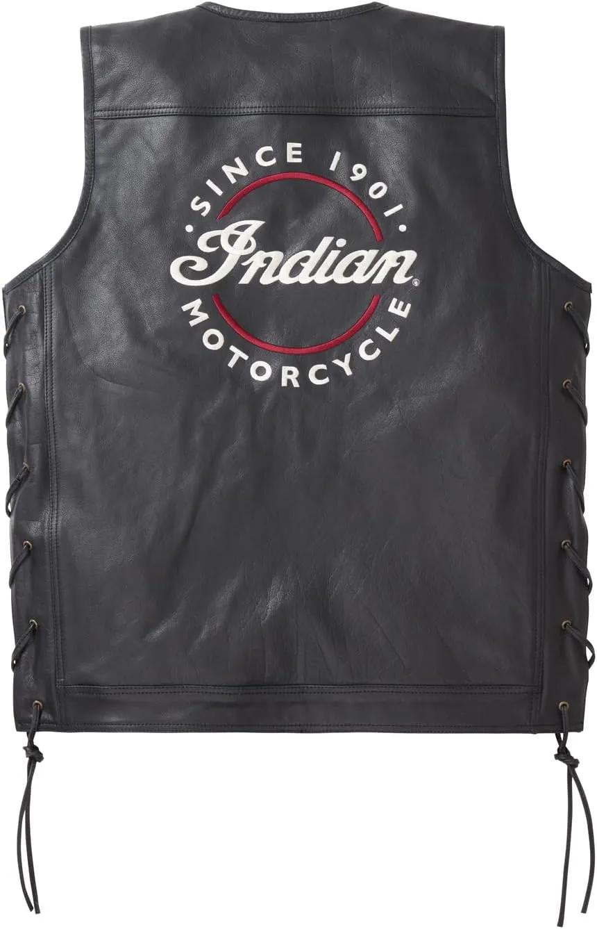 Indian Motorcycle Men's Western Vest, Black
