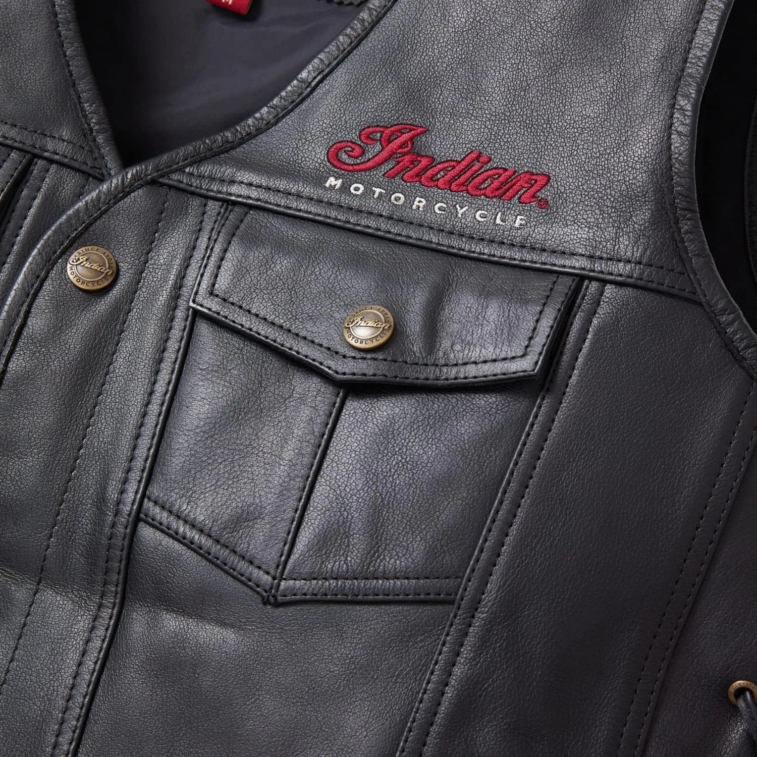 Indian Motorcycle Men's Western Vest, Black