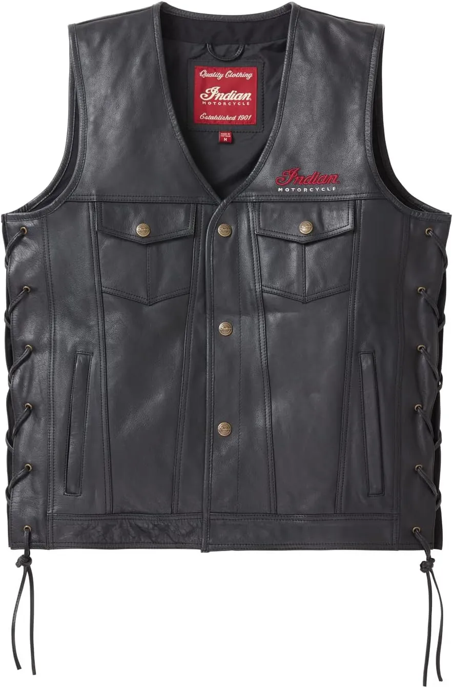 Indian Motorcycle Men's Western Vest, Black