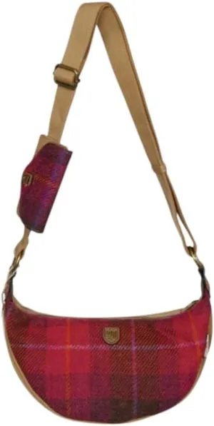 Islander The Luna Bag for Women Harris Tweed Crossbody With Detachable Card Wallet