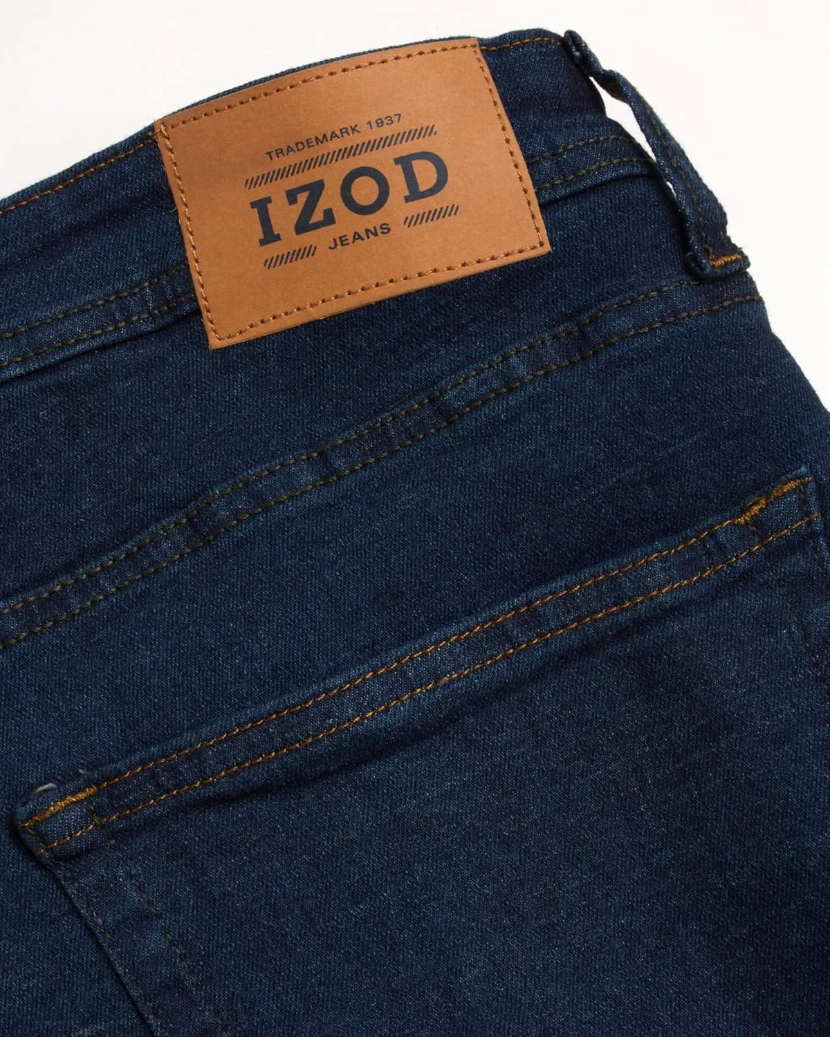IZOD Men's Denim Jeans - Comfort Stretch Mid Rise Relaxed Fit Jeans for Men - Classic Men's Cotton 5 Pocket Denim Pants