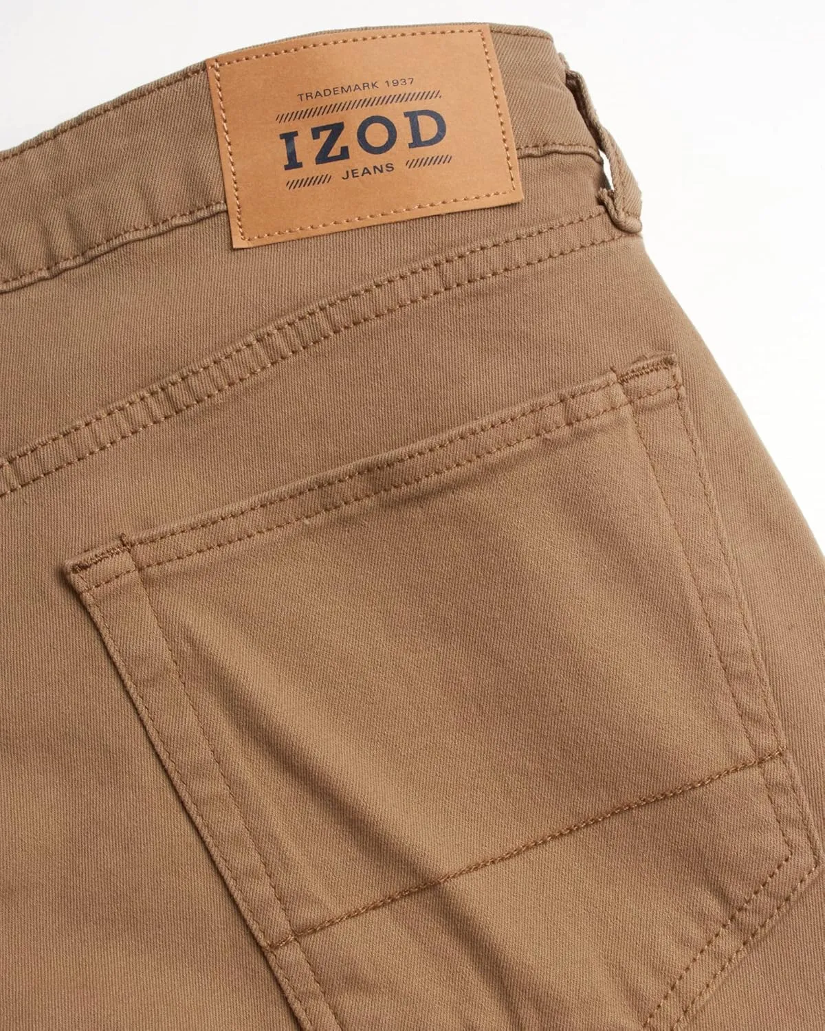 IZOD Men's Relaxed Fit Jeans - Classic 5-Pocket Comfort Stretch Denim - Straight Leg Casual Work Pants for Men