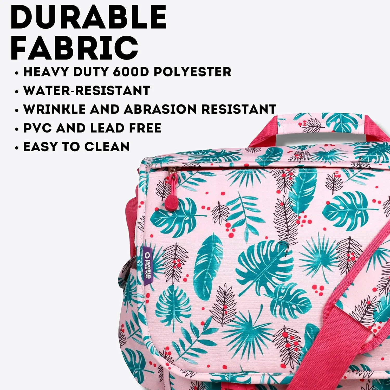 J World New York Thomas Laptop Messenger Bag for Women & Men. Kids Computer Bookbag