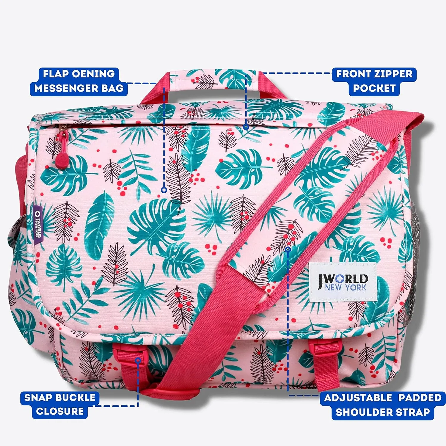 J World New York Thomas Laptop Messenger Bag for Women & Men. Kids Computer Bookbag